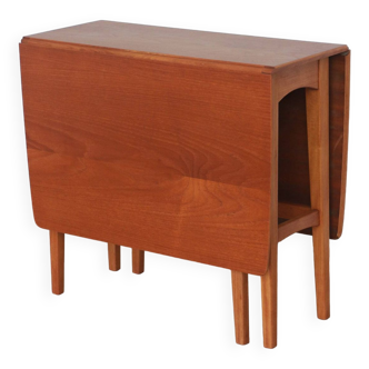 Scandinavian rectangular drop-leaf table - Teak