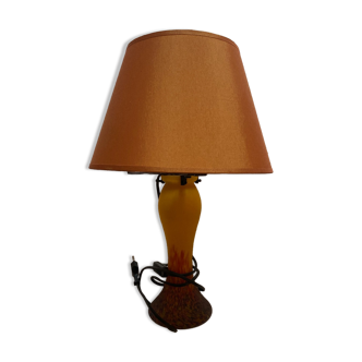 Lampe pâte de verre rétro