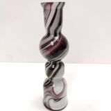 Purple and White Murano Glass Vase “Wave” by Carlo Moretti, Italy