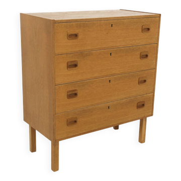 Scandinavian oak chest of drawers, Sweden, 1960