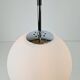 Sphere Pendant in White Satin Opal Glass from Glashütte Limburg, 1970