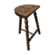 Tabouret tripode vintage