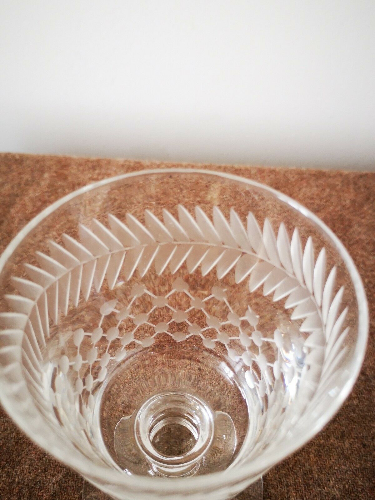 Lot of 11 cut and engraved foot glasses