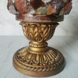 Table lamp gilded wood and stones