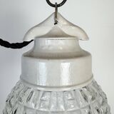Vintage White Porcelain Pendant Light, 1970s