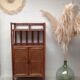Buffet vintage bois et cannage rotin
