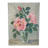 Huile sur toile bouquet de roses