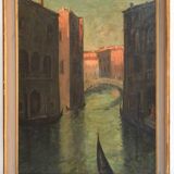 Oil on canvas - Scene in Venice