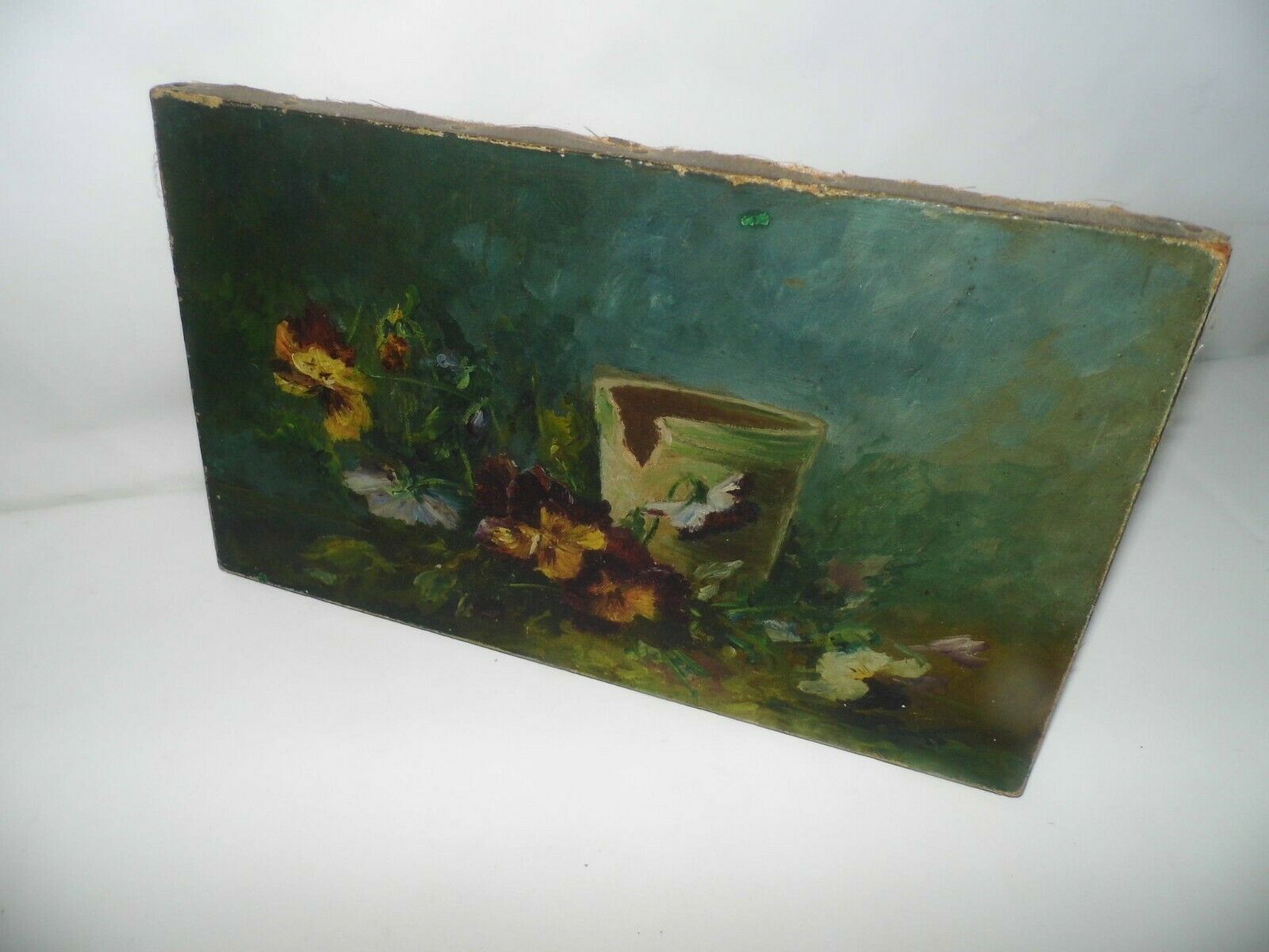 Oil on canvas late 18th school Barbizon still life