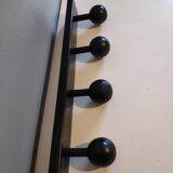 Vintage coat rack in black wood 4 pads