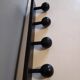 Porte-manteaux vintage en bois noir 4 patères