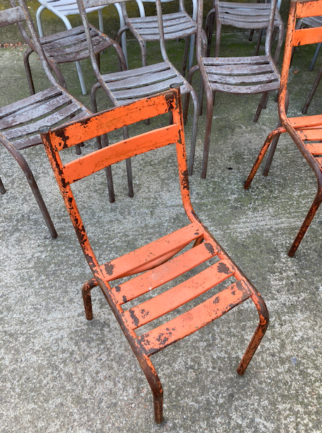 14 metal bistro chairs