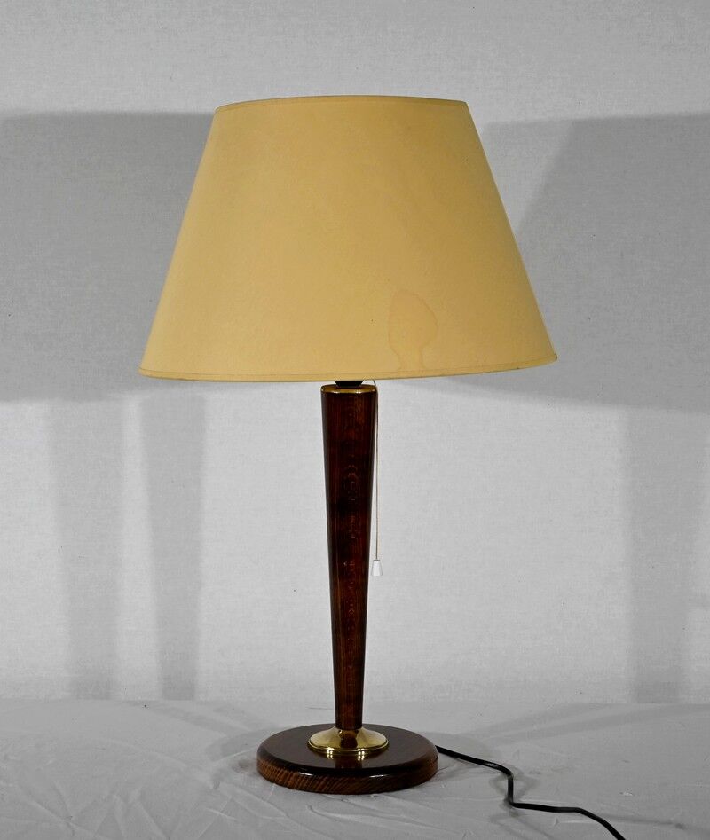 Mahogany and Brass lamp,1950