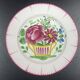 Old Eastern Earthenware Plate St Clément Les Islettes, Flower Basket