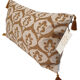Housse de coussin ottoman style ikat beige / ocre havane - 30 x 50