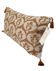 Housse de coussin ottoman style ikat beige / ocre havane - 30 x 50