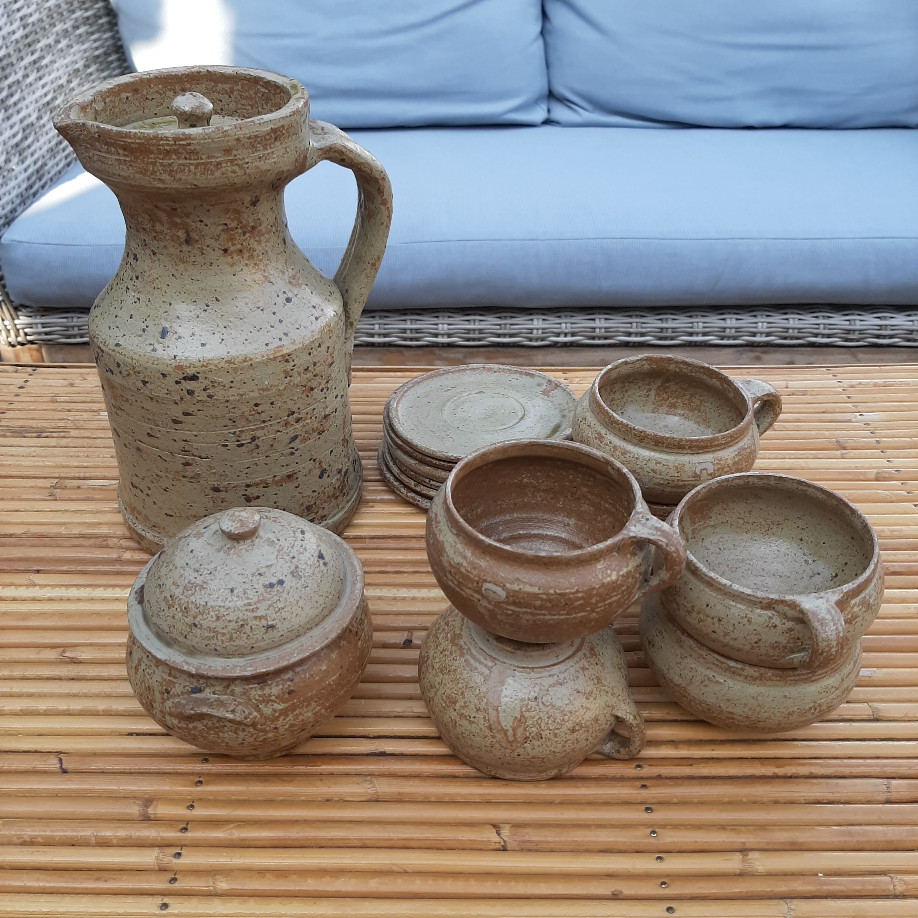 Vintage stoneware coffee service