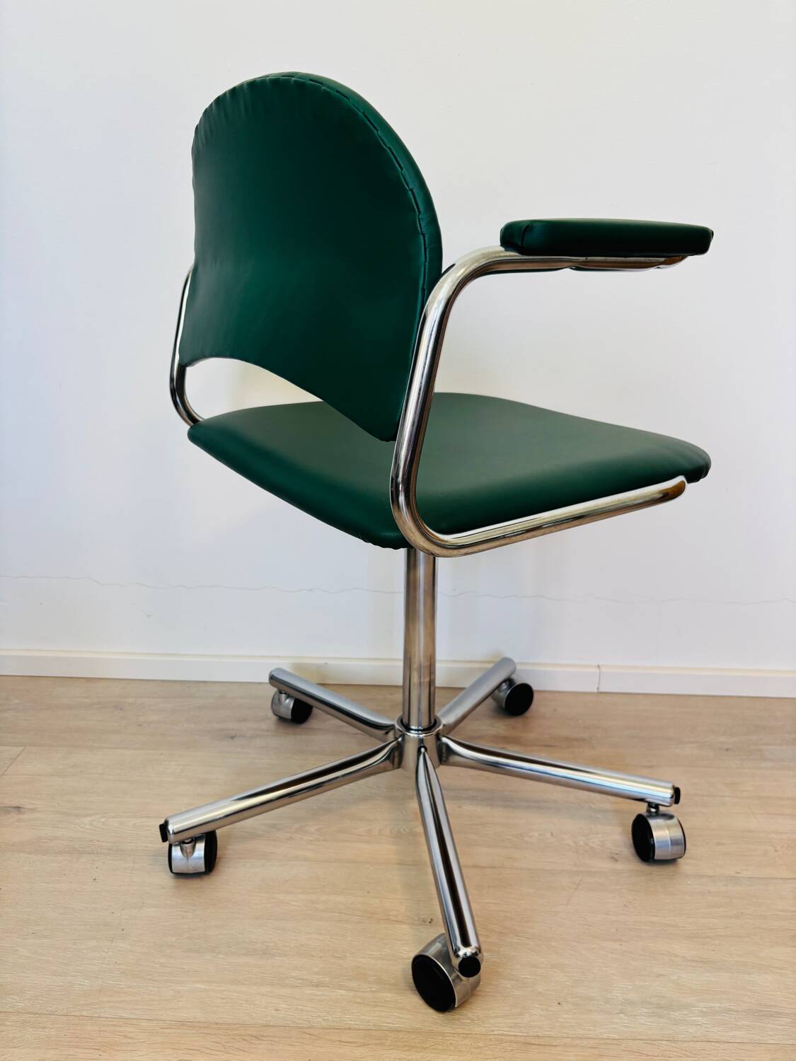 Fully Restored Kovona Green Office Chair from Czechoslovakia 1970’s