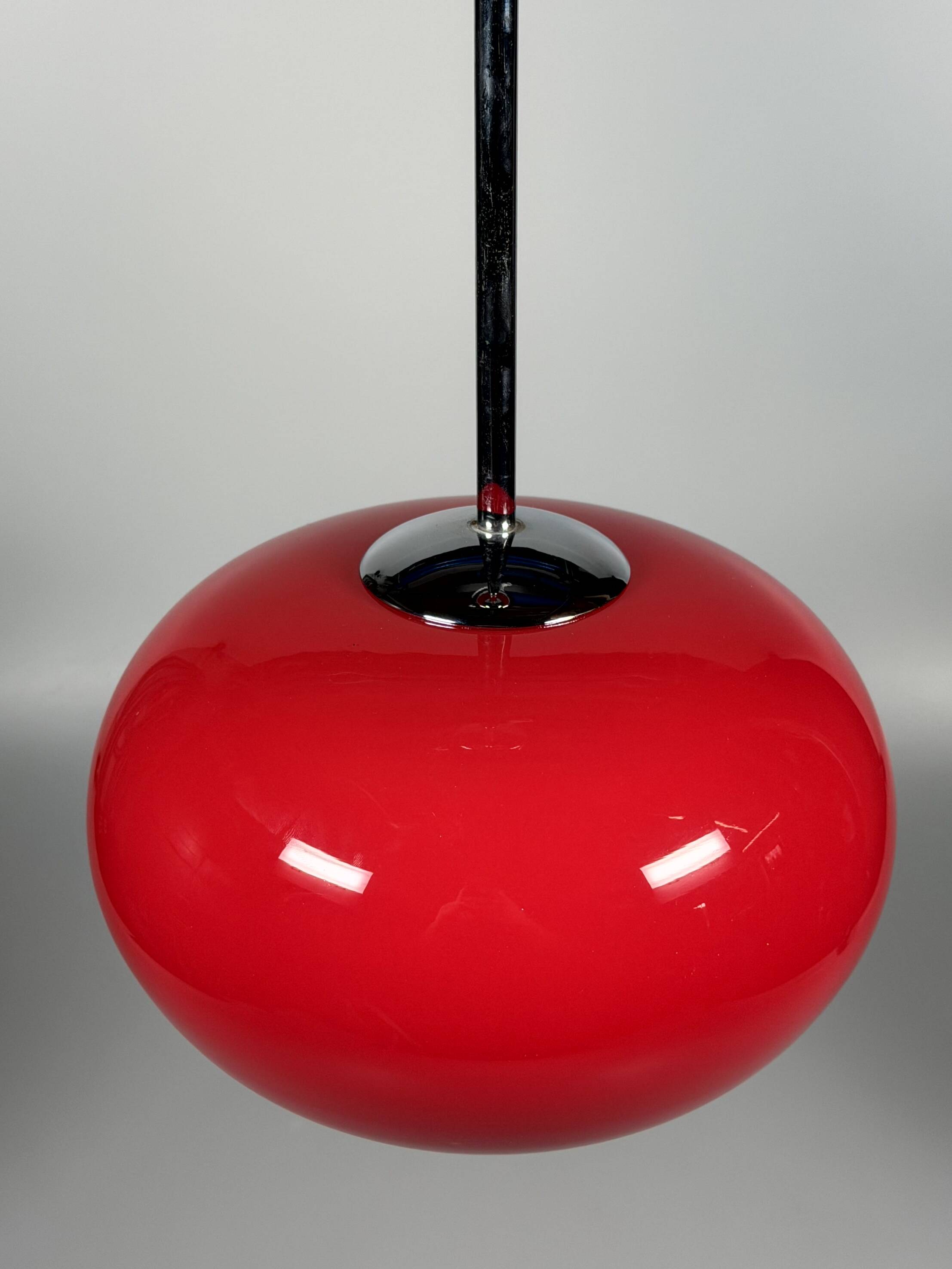 1960s 1970s Pendant Light Glass Ceiling Lamp Space Age Design