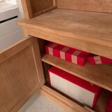 Solid oak library sandblasted