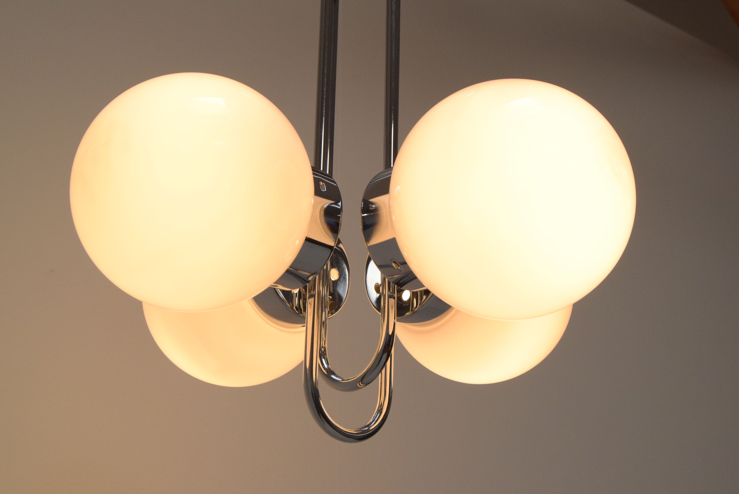 Mid-century designed chandelier by jílové u děčína,czechoslovakia,1970's.