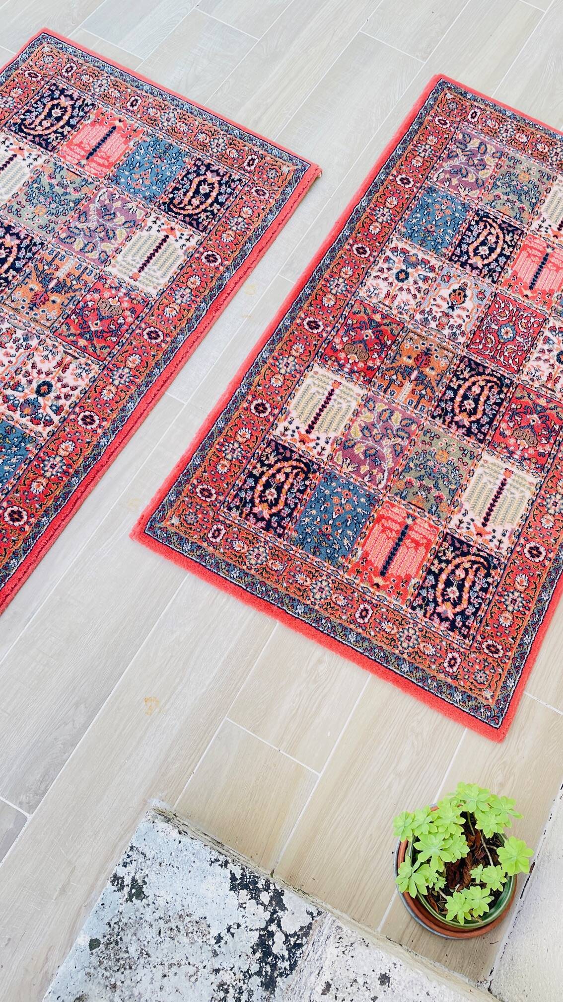 Pair of Vintage Rugs, Art Deco Inspiration