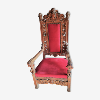 Fauteuil d'apparat ou trône XIXéme