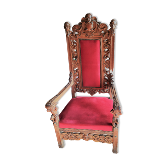 Spectacular ceremonial armchair or nineteenth century throne