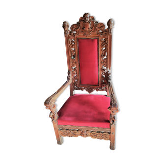 Fauteuil d'apparat ou trône XIXéme