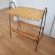 Woven wicker shelf