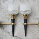 Pair of 60s vintage brass sconces