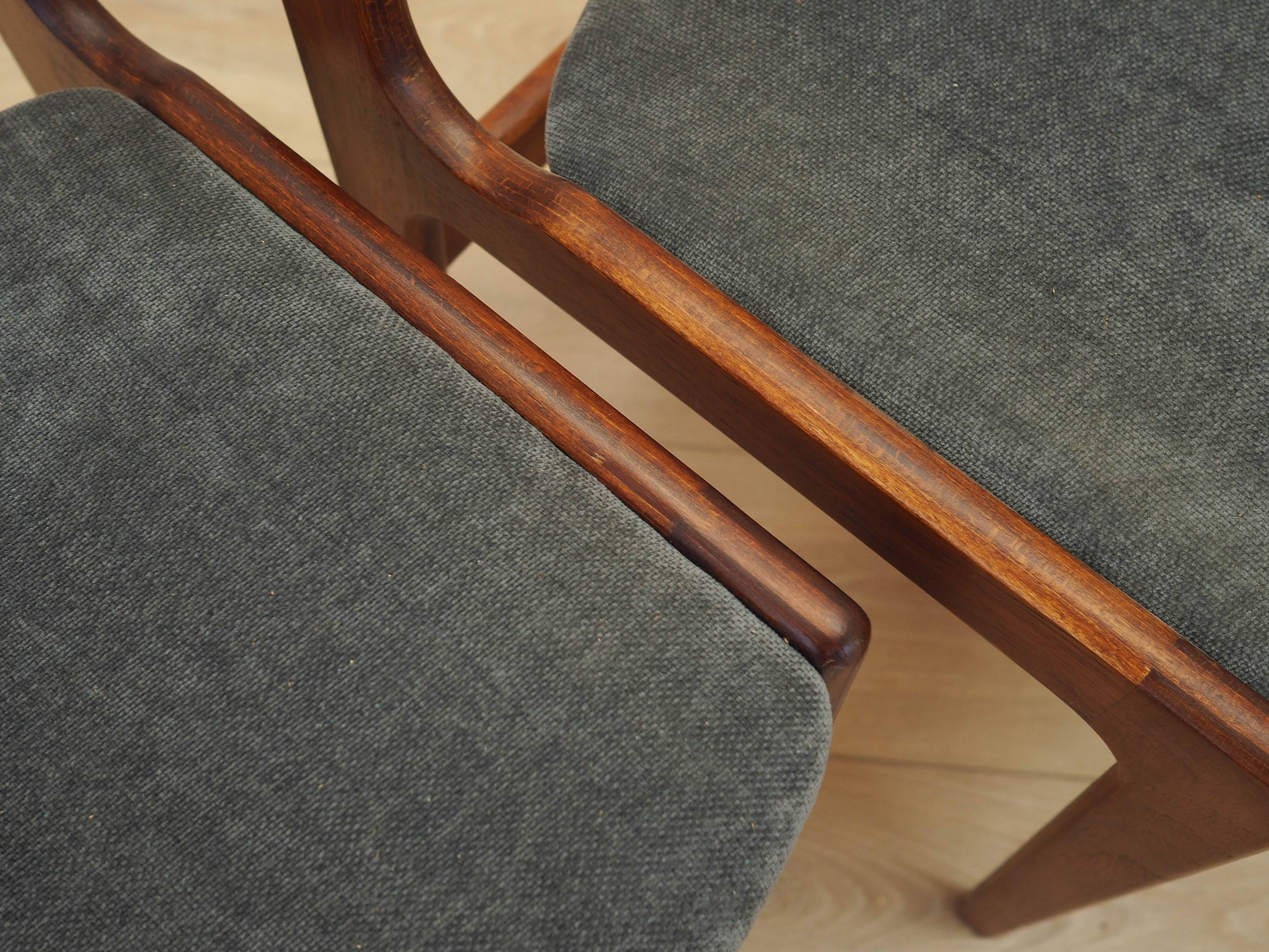 Set of four teak chairs, Danish design, 1970s, made in Denmark