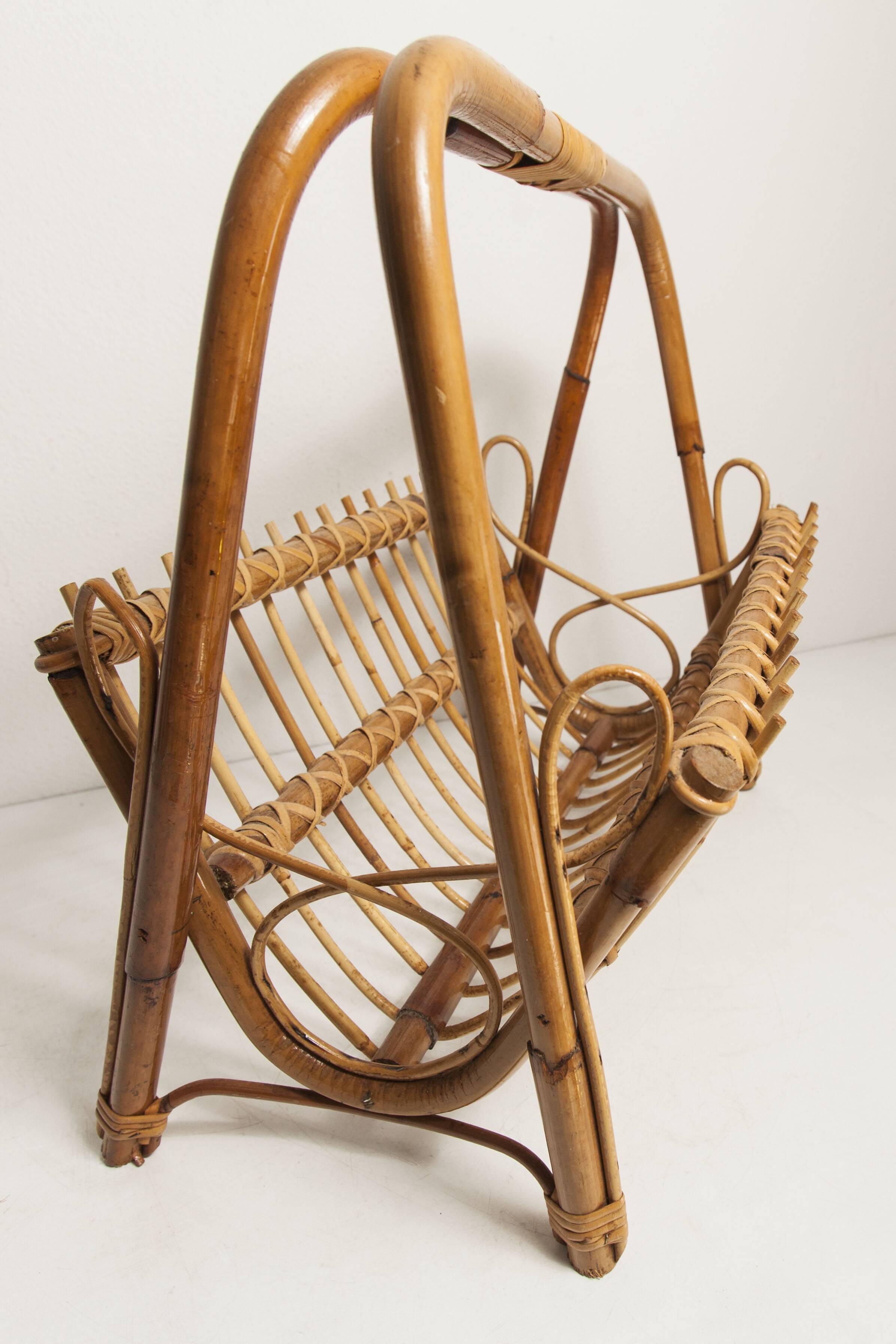 Bamboo magazine rack 1960