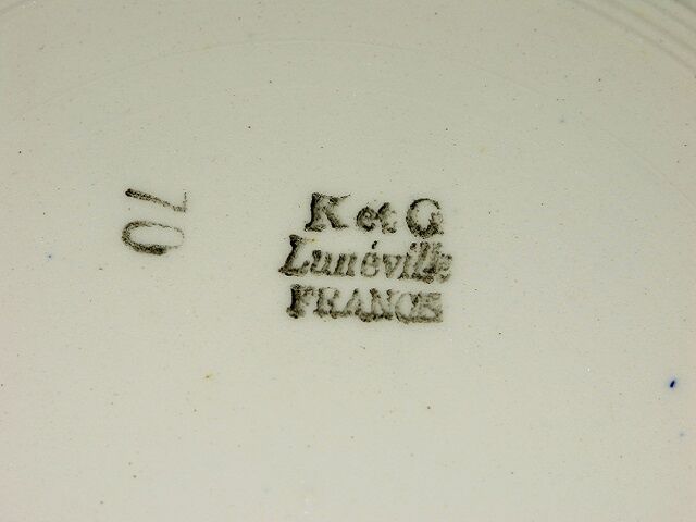 Lot 6 plate das old Lunéville Art Nouveau