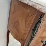 Louis XV Marquetry Style Bedside