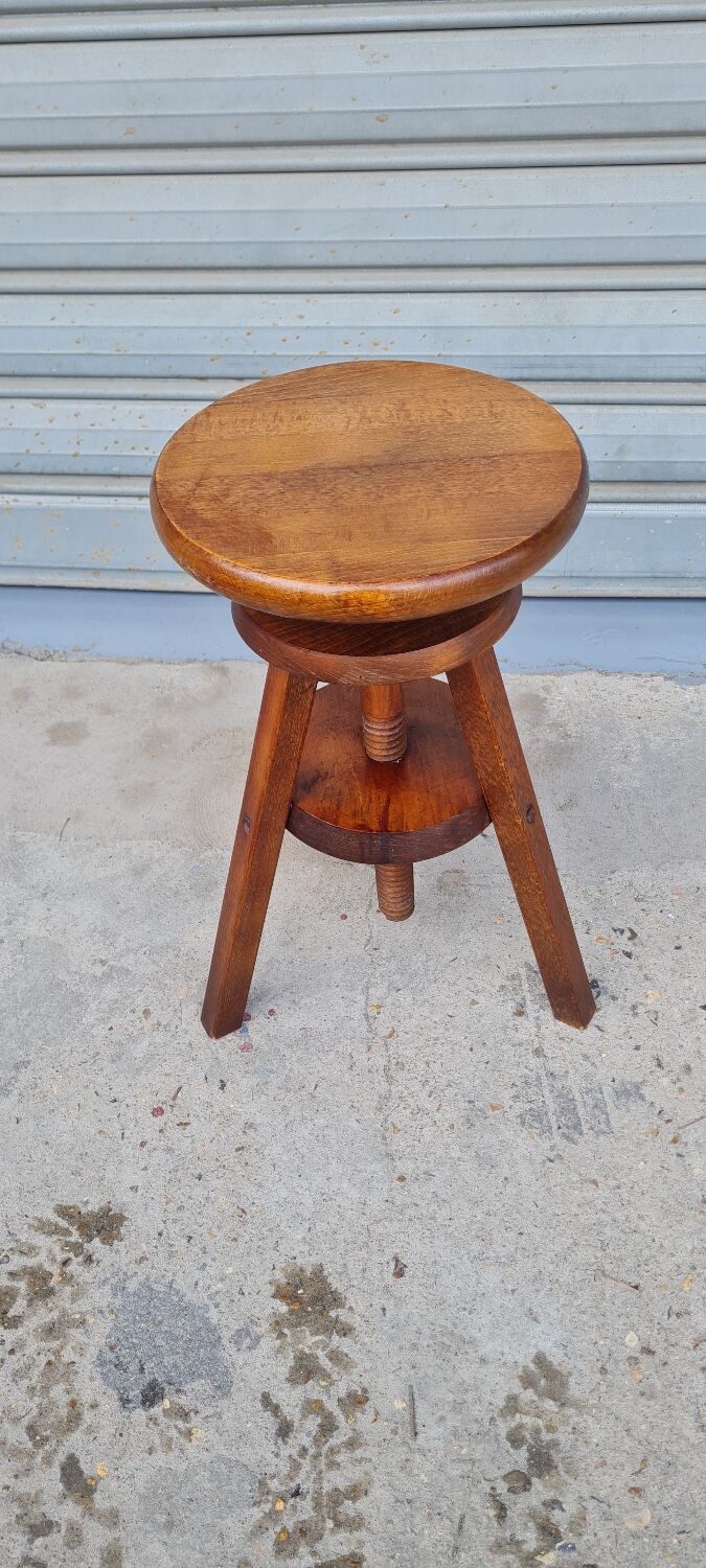 Wooden workshop stool