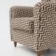 Pair of Italian Armchairs  in Zigzag Upholstery, 1960s