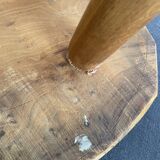 Side table in raw wood