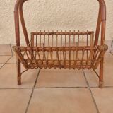 Rattan magazine holder