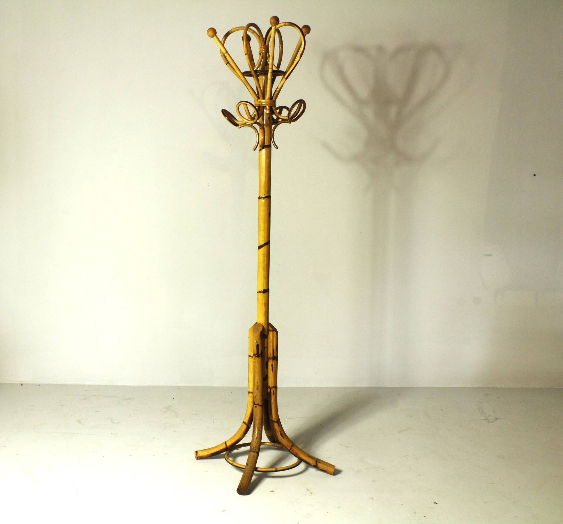 Porte-manteau en bambou, années 1970