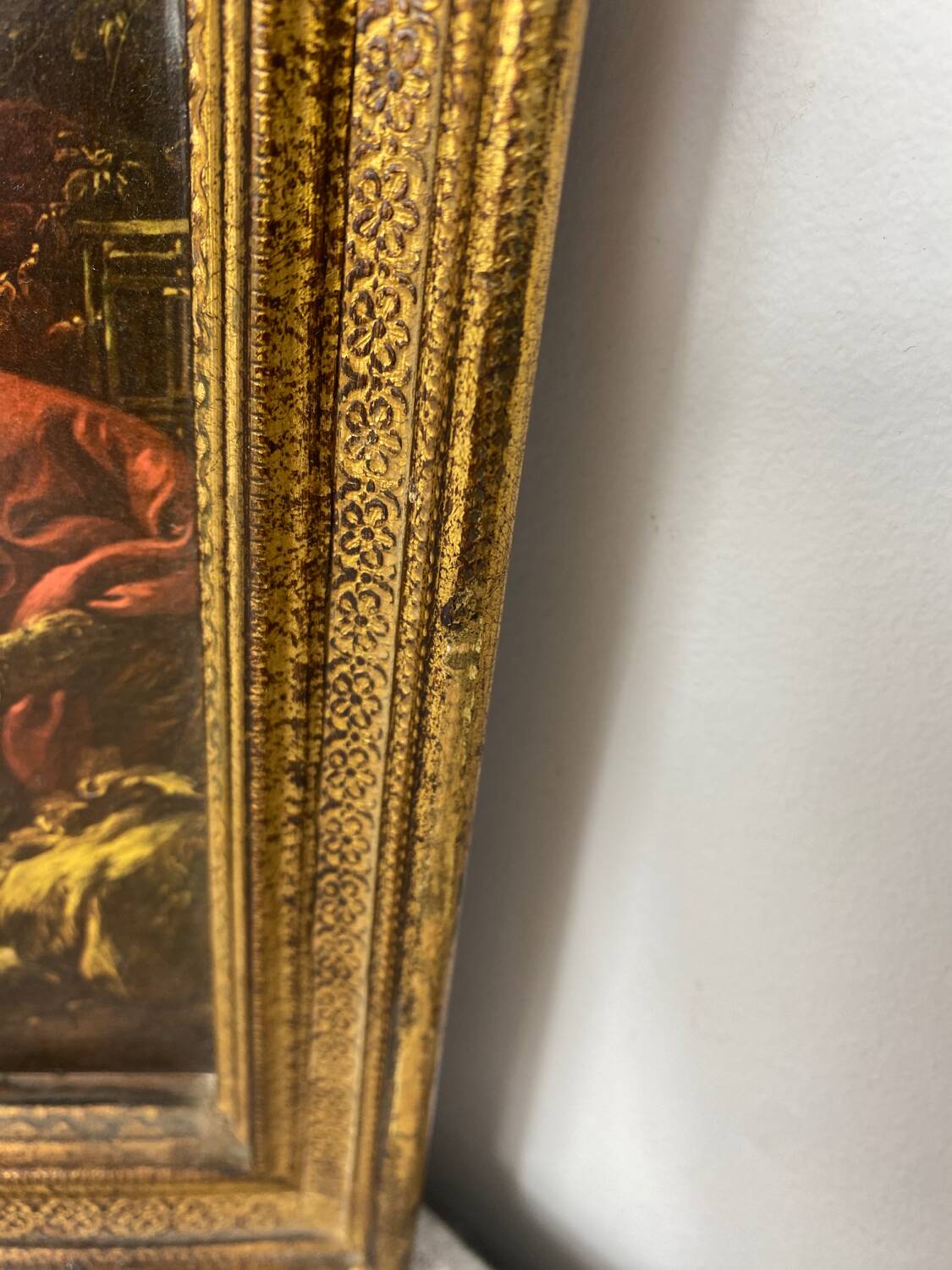 Florentine wooden triptych painting