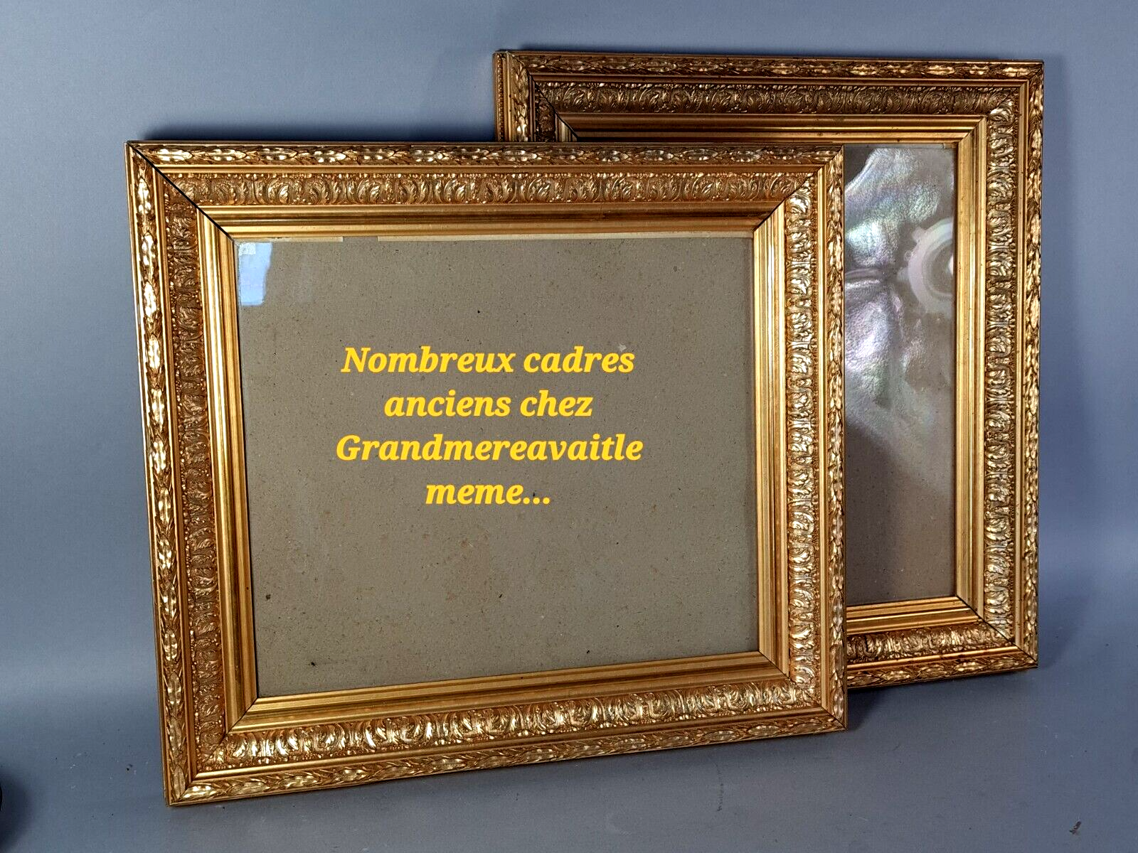 Miroir xixe siècle encadrement bois sculpté 72x54 cm sb