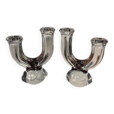1950s/60s Vannes crystal candlestick, France