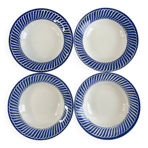 4 assiette creuses sarreguemines