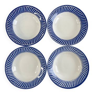 4 assiette creuses Sarreguemines Jacquot