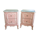 Set de deux chevets des années 60 rose poudré