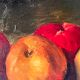 Authentic still life with apples circa 1959, oil painting