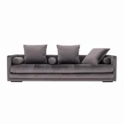 Sofa KOPENHAGA grey velour, Scandinavian design