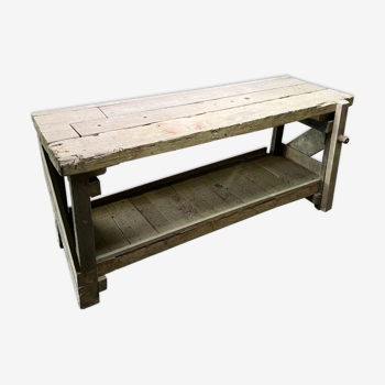 Vintage wooden workbench