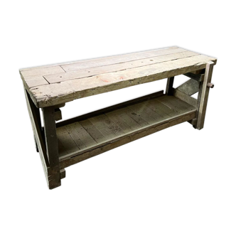 Vintage wooden workbench